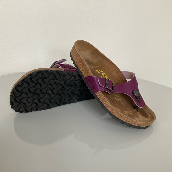 Birkenstock, purple gizeh sandals - Picture 6 of 12